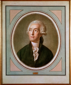 Portrait of Antoine Laurent de Lavoisier (1743-94) French chemist, engraved by Pierre Michel Alix (1762-1817) after a portrait by Jacques Louis David (1748-1825) (coloured engraving)