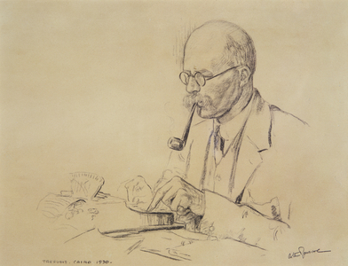 Arthur Ransome in Cairo, 1930 (pencil on paper)