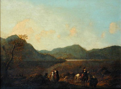Martindale Ferry, Ullswater (oil on canvas)