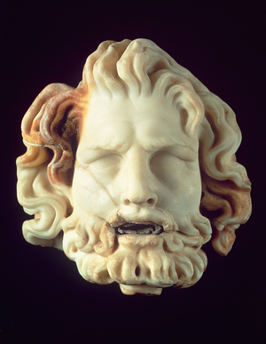 Fountainhead in the form of the head of Oceanus, Pompeii (marble)