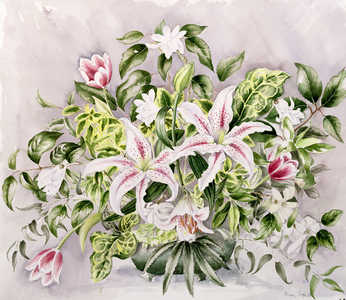 Still life with  Lilies, 1996 (watercolour)