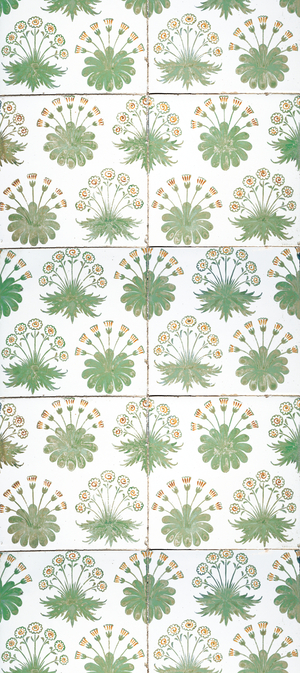 Daisy tile panel, c.1870 (earthenware)