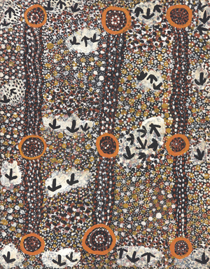 Water Dreaming, 1974 (synthetic polymer paint on canvas board)
