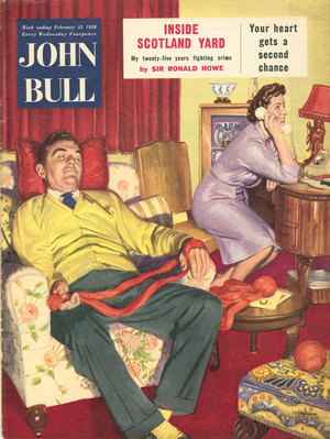 Front Cover of 'John Bull', 1958 (colour litho)