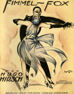 Front cover of the score of 'Fimmel-Fox', 1921 (colour litho)