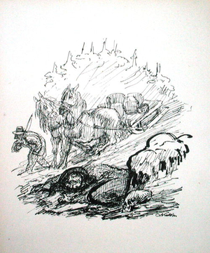 The Frozen Woman, plate XVII from 'A New Dance of Death', published 1947, Vienna (etching)