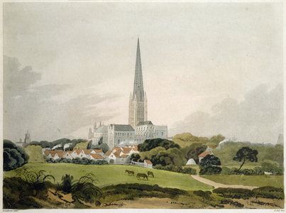 Norwich Cathedral, 1802, engraved by Edward Bell (fl.1794-1847) (print)