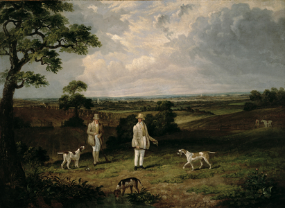 Partridge Shooting (oil on canvas)