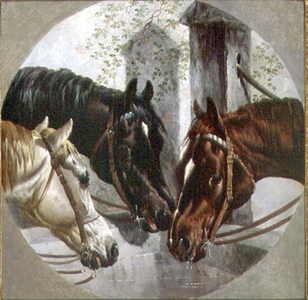 The Three Friends, 1848 (oil on canvas)