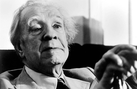 Portrait de Jorge Luis Borges (1899 - 1986) en 1981. Photo Frassinetti