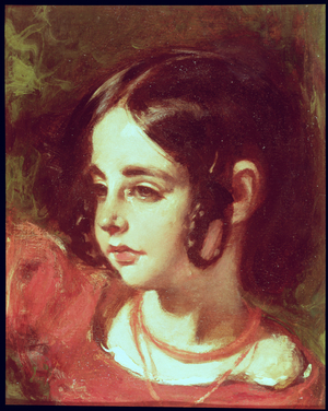 Head of a Girl (oil on panel)