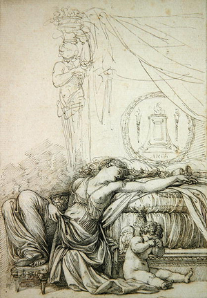 A Mythological Subject (pen & ink on paper)