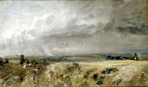View on Hampstead Heath (oil on canvas)