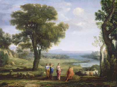 Landscape with the Heliads searching for their brother Phaeton (oil on canvas)