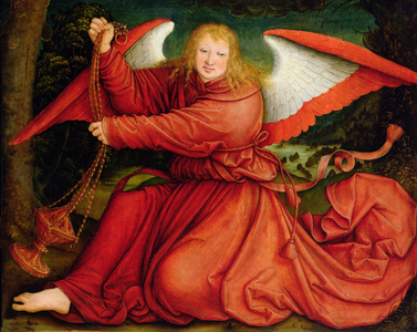 An Angel with a Thurible (oil on panel)