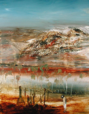 Kelly at the River, c.1964 (oil on board)