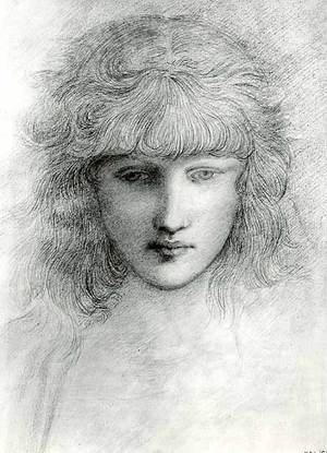 Head of a Girl, 1874 (pencil)