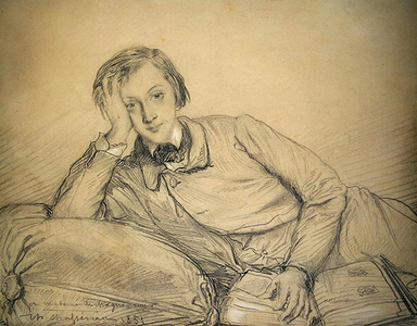 Portrait of Raymond de Magnoncourt, 1851 (pencil on paper)