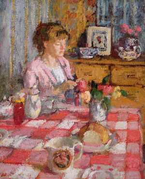 The Tea Table (oil on panel)