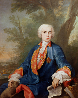 Portrait of Carlo Broschi, called 'Il Farinelli', Italian castrato singer