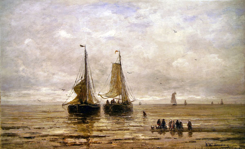 Coastal Scene (oil on canvas)