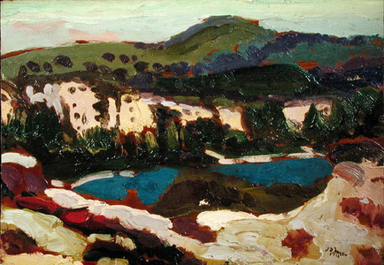 The Blue Pool, Dorset, 1912 (oil on panel)