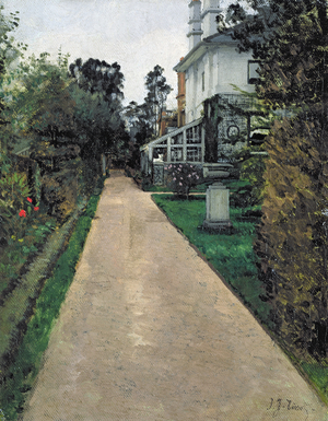 The Garden of the artist's house (oil on canvas)