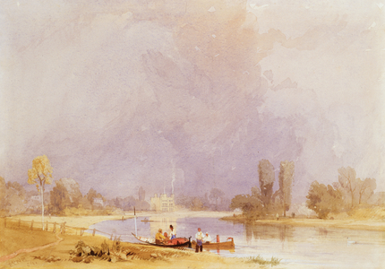 Syon House, on the Thames (w/c on paper)
