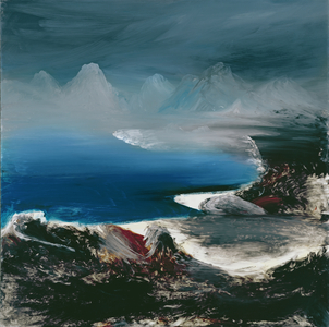 Antarctica (oil on board)