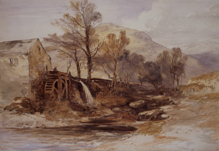 A Watermill in North Wales (w/c on paper)