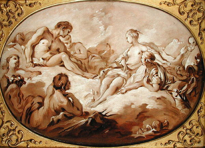 The Apotheosis of Aeneas, or Aeneas presented to the Gods by Venus, c.1746 (grisaille)