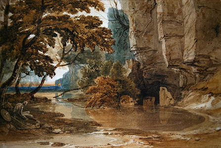 Orlando at the Grotto (w/c on paper)
