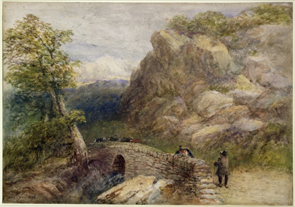 View in North Wales, 1858 (w/c on paper)
