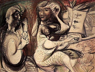 Two Figures - Man and Woman, 1946