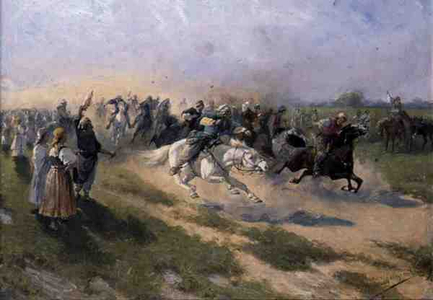 Racing, c.1900 (oil on canvas)