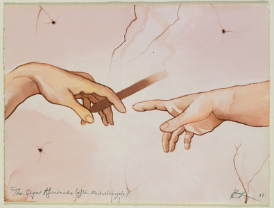 The Cigar Afficionado, 1989 (watercolour)