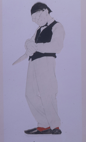 Spring, Cutout Study, 1936 (ink, pencil & w/c on paper)