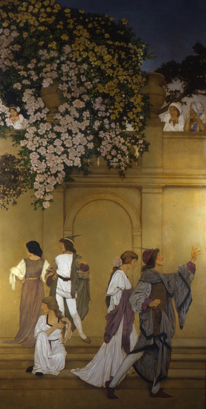 Florentine Fete, Roses of Romance, 1912 (oil on canvas on masonite)