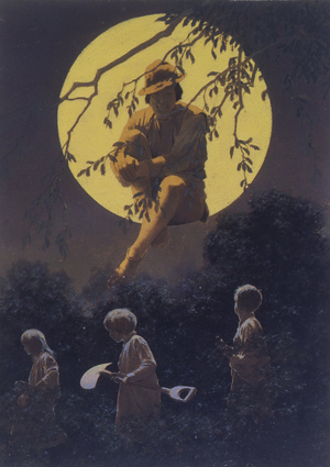 A Departure, Man in Moon, 1902 (oil on board)