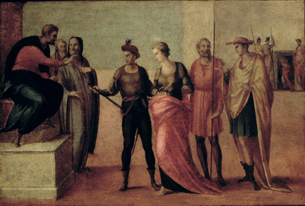 The Sentencing of St. Lucy (panel)