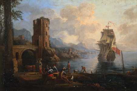 Seascape with figures