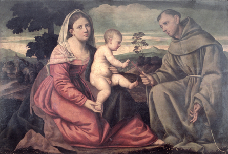 Madonna and Child with St. Francis, c.1540 (panel)