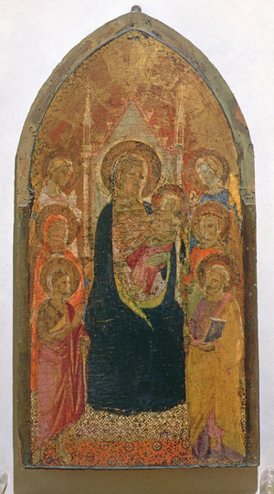 Madonna and Child with Saints (tempera on panel)