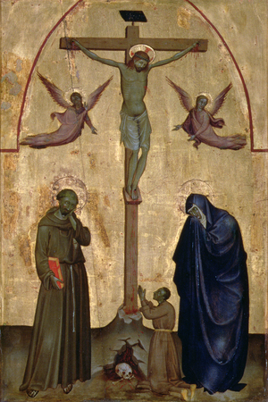 Crucifixion with St. Francis of Assisi and a Donor (tempera on panel)