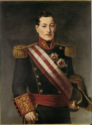 Portrait of Ildefonso Diez de Rivera, Count of Almodovar (1777-1846), Spanish military and politician. Painting by Jose Maria GALVAN Y CANDELA (1837-1899) 19th century