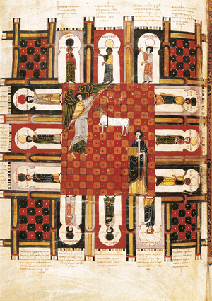 Chapter 21 Heavenly Jerusalem, from a Commentary on the Apocalypse by the Asturian monk Beatus of Liebana (c.776) 1047 (vellum)
