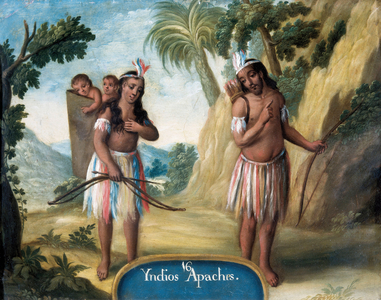 Indian apaches (18th century) (oil on canvas)