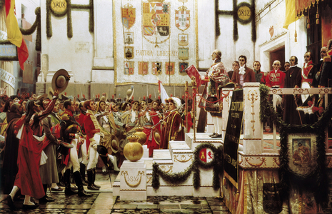 Promulgation of the Constitution of Cadiz, Spain, 1812, late 19th - early 20th century (oil on canvas)