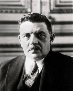 Portrait of Edouard Herriot (1872-1957), French Republican politician and writer (b/w photo)