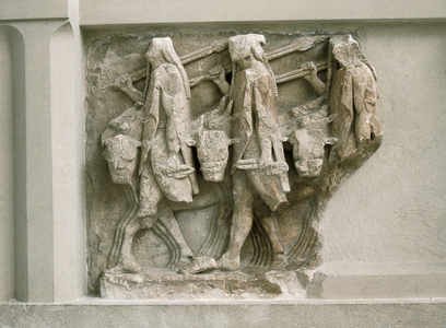 Metope from the Treasury of Sikyon, c.560 BC (marble)